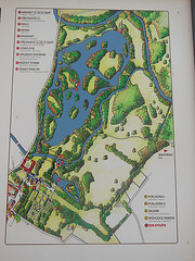 Mapo de la kastela parko de Lednice