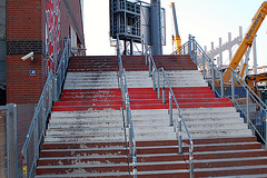 Alte Treppe, neuer Eingang für die Südtribüne