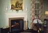 Pipe-Smoking Man in Front of the Fireplace