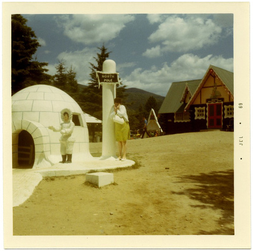 Shivering at the North Pole, Santa's Village, Jefferson, N.H., 1969