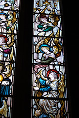 Detail of East Window, Saint Michael's Church, Birchover, Derbyshire