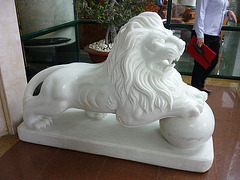 Lion blanc de la Montagne de marbre