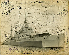 HMS Nigeria autographed