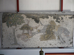 Musée de la mosaïque : cheval ruant.