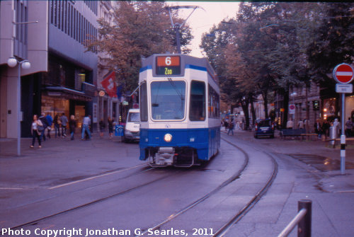 Zurich Tram, Picture 2, Zurich, Switzerland, 2011