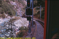 Rack Railway Track on the BVZ, Picture 2, Visp District, Switzerland, 2011