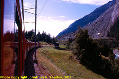 View from BVZ Train, Picture 18, Edited Version, Visp District, Switzerland, 2011