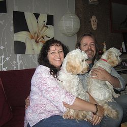 Tony & Stevie with Roxy & Ruby