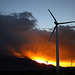 Sunset with wind turbines (3368)
