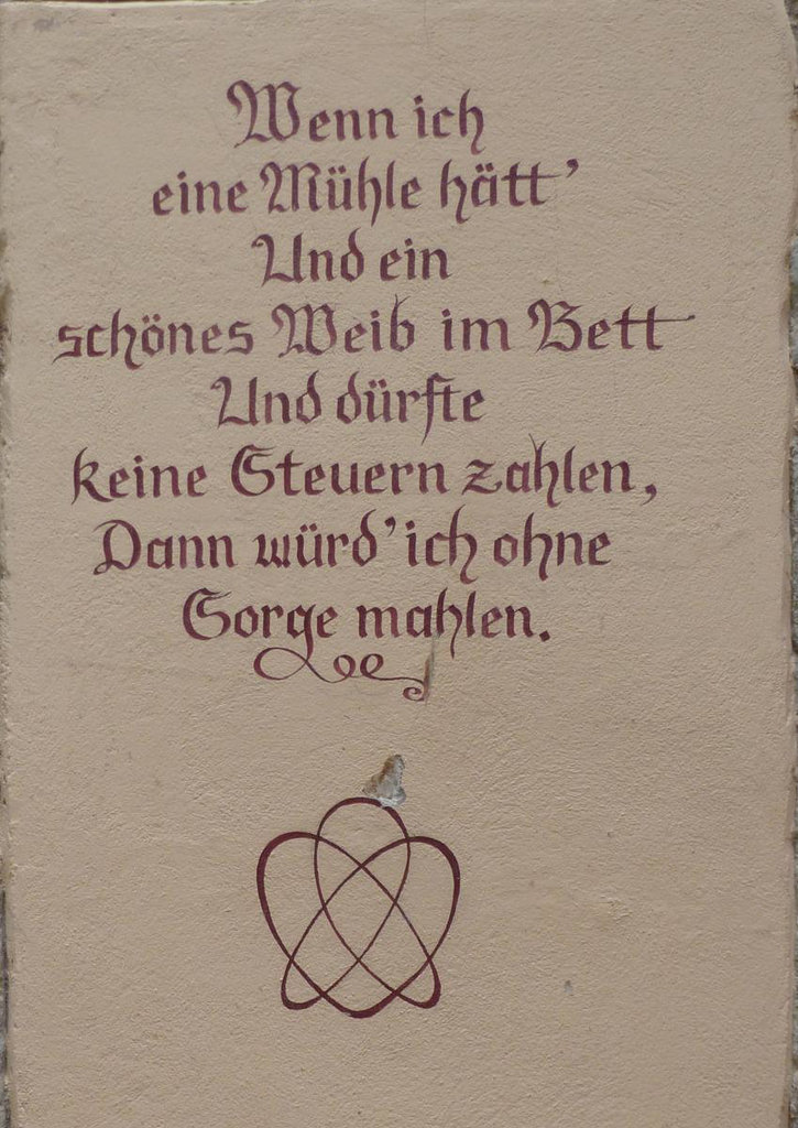 Spruch an der Mühle in Schmilka - Sachsen