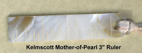 Kelmscott Mother of Pearl 3" Ruler