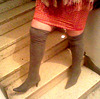 La jolie Flory en mode bottes à talons hauts / Sexy Flory in a high-heeled boots mood