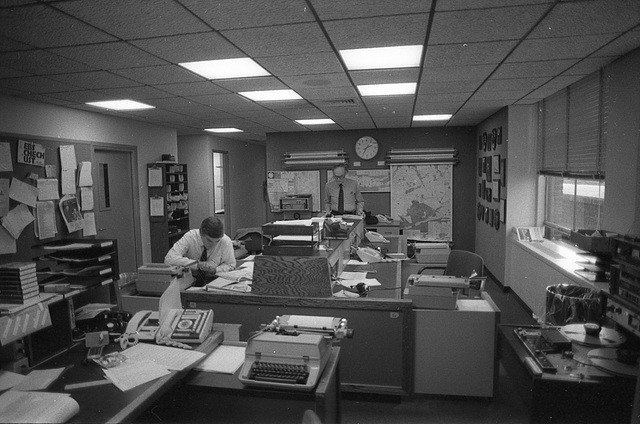 The WOR Radio newsroom