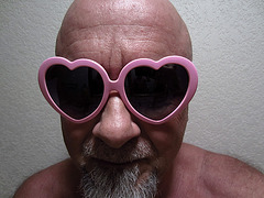 Pink Heart Sunglasses (1208)