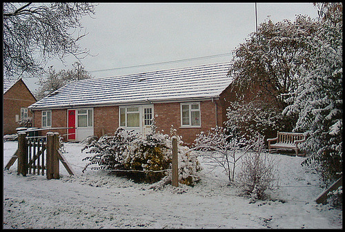 bungalow in winter