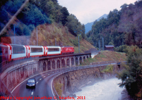 View from the Glacier Express, Picture 4, Unknown location, Visp District, Switzerland, 2011