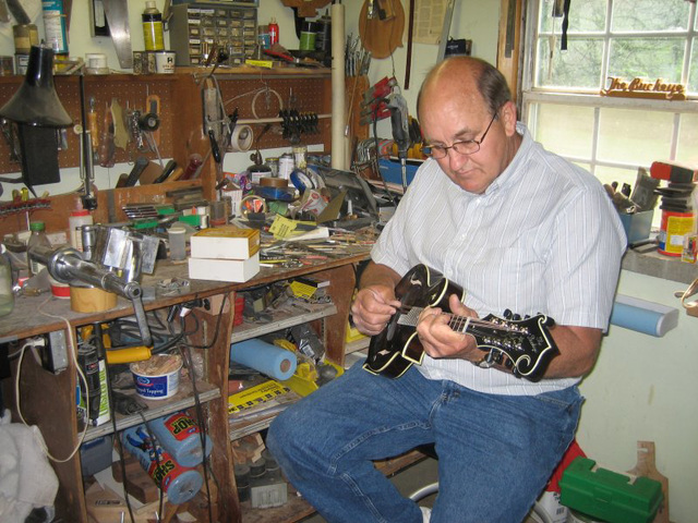 Pete Hart in his shop