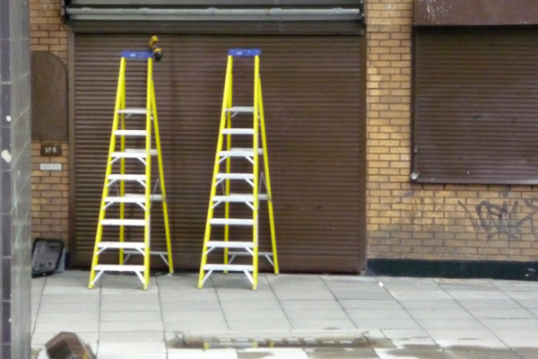 Two yellow ladders