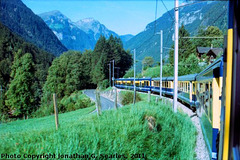 BOB Narrow-Gauge Train, Picture 2, Edit 2, Near Grindelwald, Interlaken-Oberhasli, Switzerland, 2011