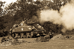 Sherman firing