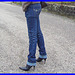 Beauté Suprême en jeans et Bottes à talons aiguilles vertigineux. Supreme beauty in rolled-up jeans and stiletto Boots