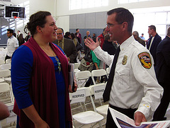 Olympian Sarah Robles & Fire Chief Pat Tomlinson (4072)