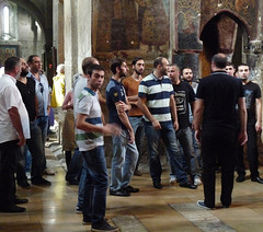 Mtskheta- Informal Choir in Svetitskhoveli Cathedral