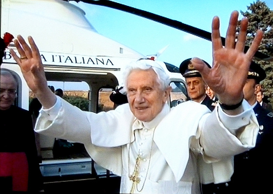 Papst Benedikt XVI Abflug nach Castel Gandolfo am 28.2.2013