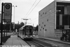 Synagoge Tram Stop, Picture 2, Edited Version, Dresden, Saxony, Germany, 2011
