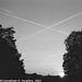 Contrails over Dresden, Saxony, Germany, 2011