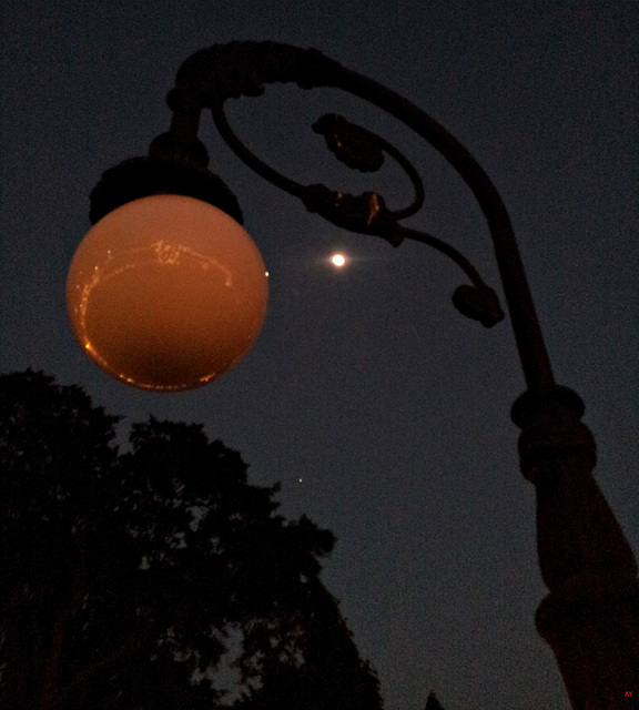 Moon and lamp