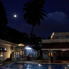 Moon and pool
