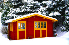 Gartenhaus im Schnee Teil 2