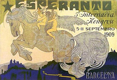 Afiŝo omaĝe al la 5-a UKo en Barcelono en 1909