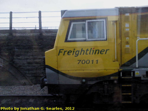 Freightliner #70011 in Cardiff, Wales (UK), 2012