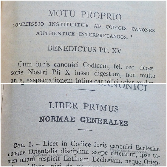 Motu proprio - codex juris canonici