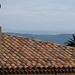 Looking across the roof to the mountains
