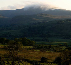 Cloud pouring over fells