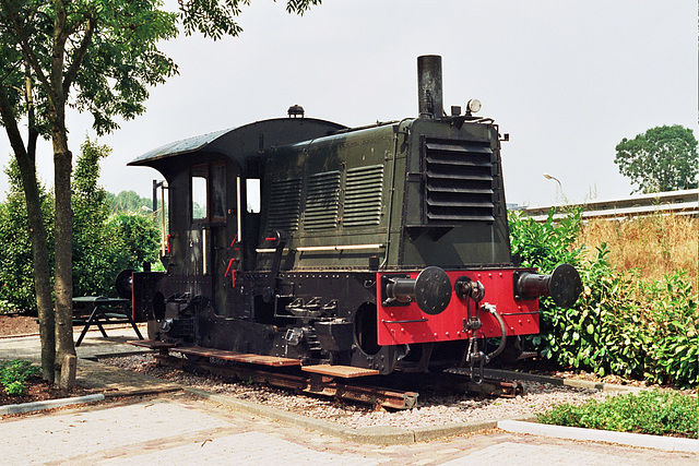 Dutch shunter "Sik" 238 as a monument at former station Uithoorn