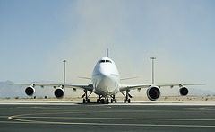 Taxiing with Rolls-Royce Boeing 747 N787RR