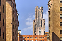 The Cathedral of Learning Viewed from the Schenley Quadrangle – University of Pittsburgh, Pittsburgh, Pennsylvania