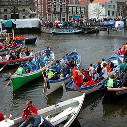 At the start of the boat race At the start of the boat race