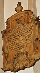 st.botolph's bishopsgate, london,memorial to john tutchin +1658, by edward pierce