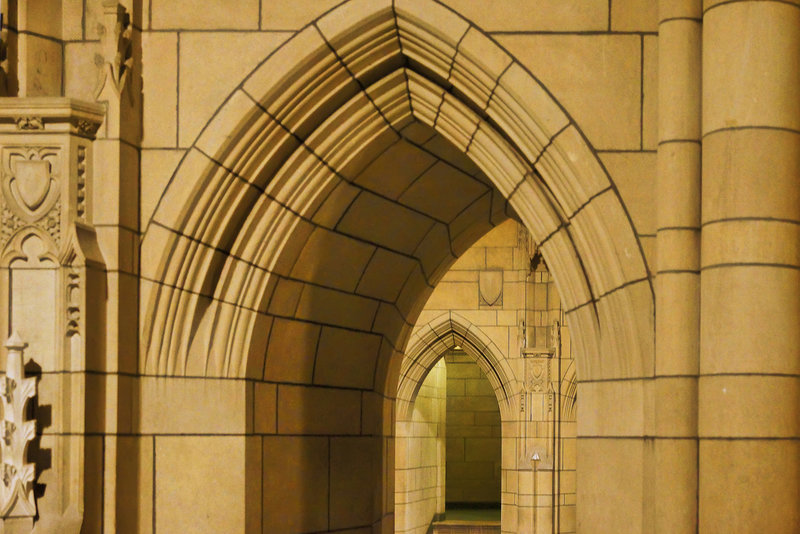 Golden Arches – Cathedral of Learning, University of Pittsburgh, Forbes Avenue, Pittsburgh, Pennsylvania