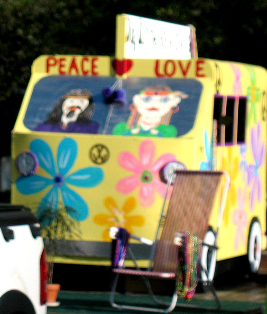 Followed by a Peace ~ Love bus..