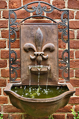 Fleur-de-lys Fountain – President James Monroe's Law Office, Fredericksburg, Virginia