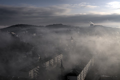 BELFORT: Brouillard au levé du jour.