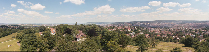 View from the Bismarck Tower in Stuttgart, Germany