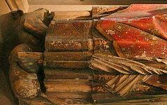 rochester cathedral,c14 tomb of john de sheppey with original colour of 1360. nice socks, john.