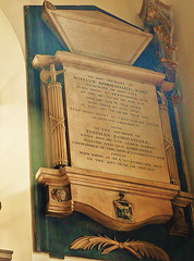 st.mary abchurch, london,c19 tomb of william borradaile 1831 with fasces